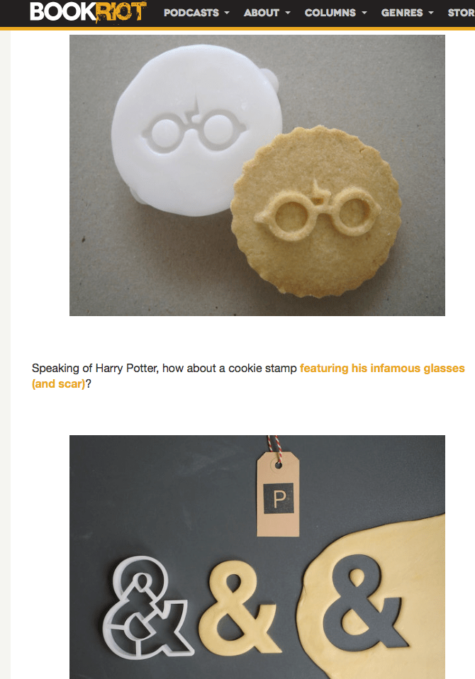 Literary cookie cutters